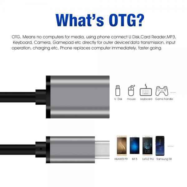 Picture of OTG adapter cable USB Type C Male To USB 3.0 Female